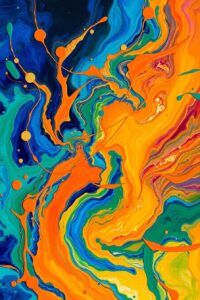 Vibrant Spectrum of Colorful Abstract Patterns – free AI stock image