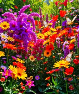 Vibrant Spectrum of Colorful Flora – free AI stock image