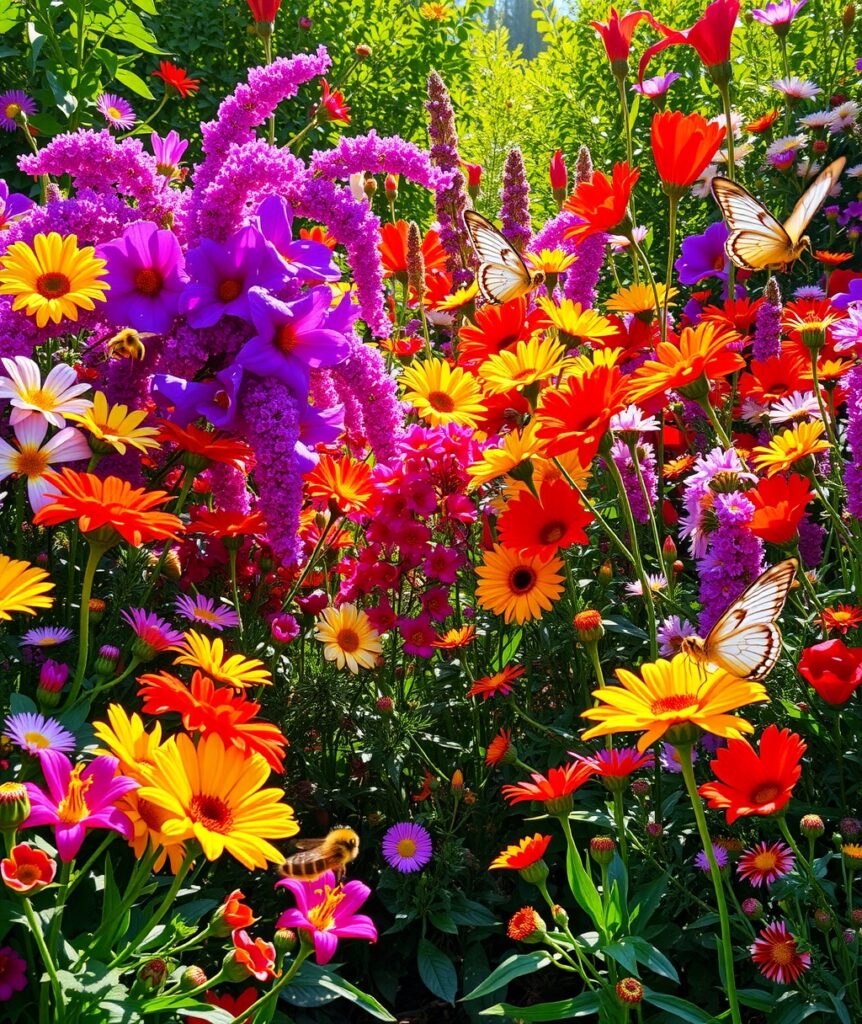 Vibrant Spectrum of Colorful Flora – free AI stock image