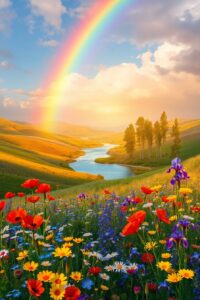 A Vibrant Spectrum of Colors in Nature – free AI stock image