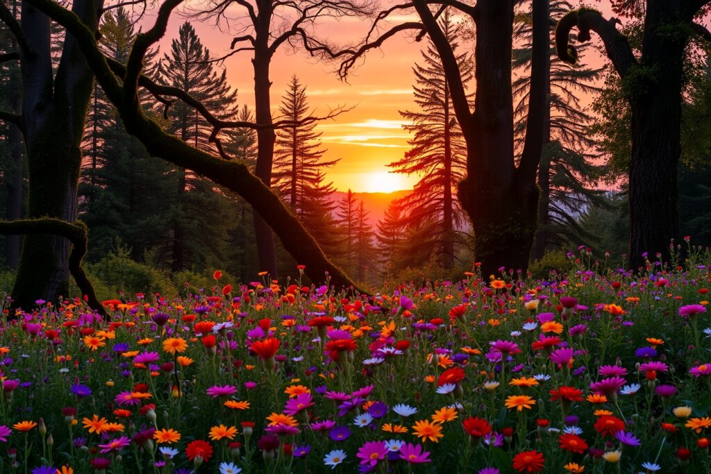 Vibrant Spectrum of Colors in Nature – free AI stock image