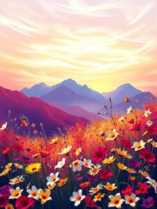 Vibrant Spectrum of Colors in Nature – free AI stock image