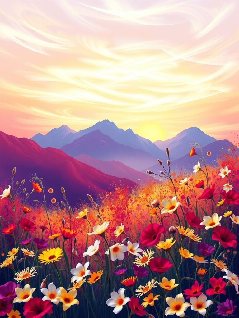 Vibrant Spectrum of Colors in Nature – free AI stock image