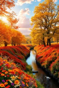 Vibrant Spectrum of Colors in Nature – free AI stock image