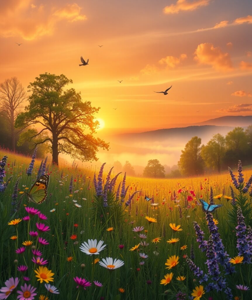 Vibrant Spectrum of Nature’s Colors – free AI stock image