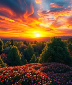 Vibrant Spectrum of Nature’s Colors – free AI stock image