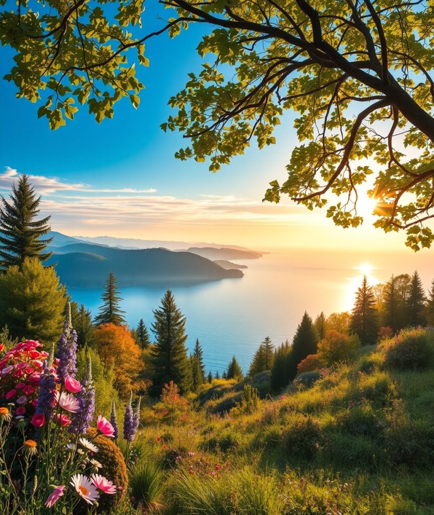 Vibrant Spectrum of Nature’s Colors – free AI stock image