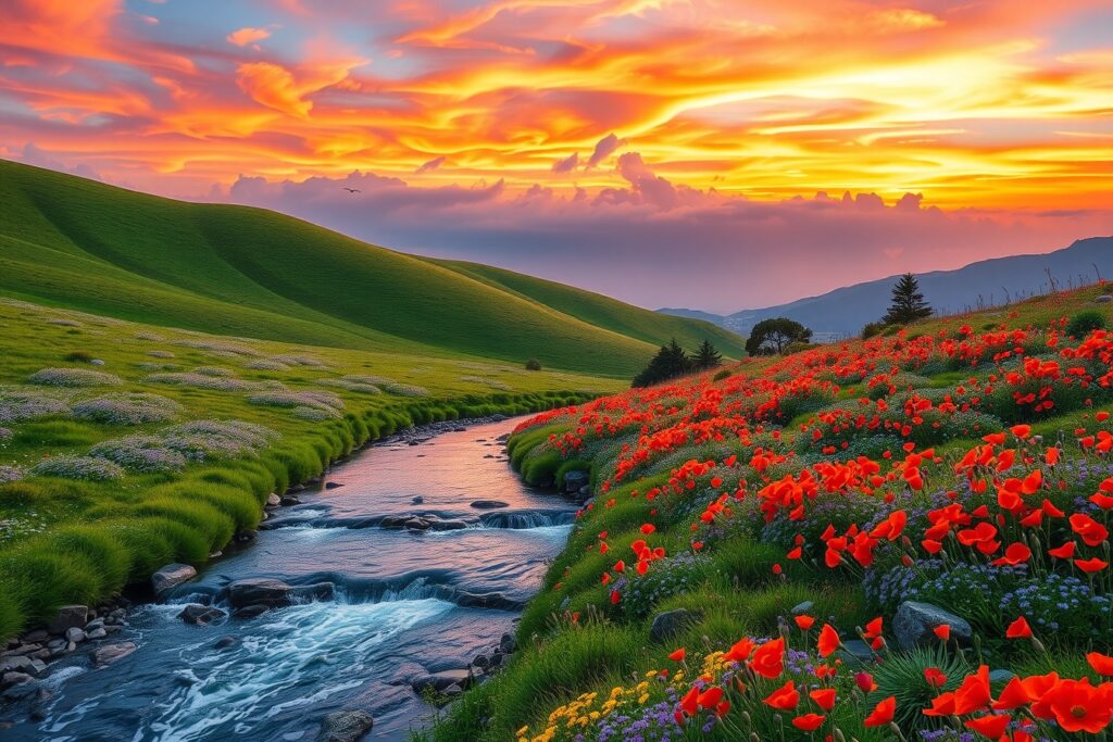 Vibrant Spectrum of Nature’s Colors – free AI stock image
