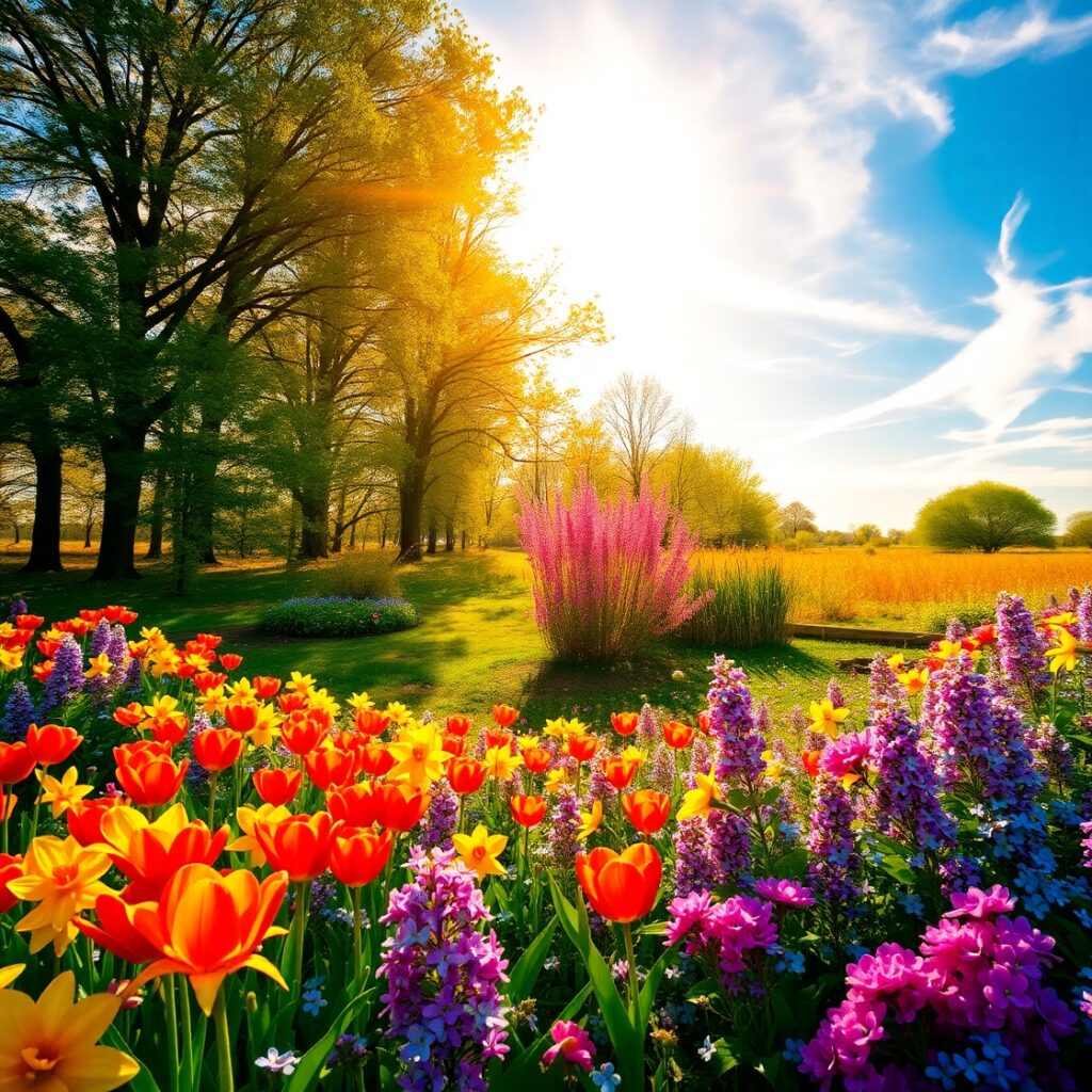 Vibrant Spectrum of Nature’s Colors – free AI stock image