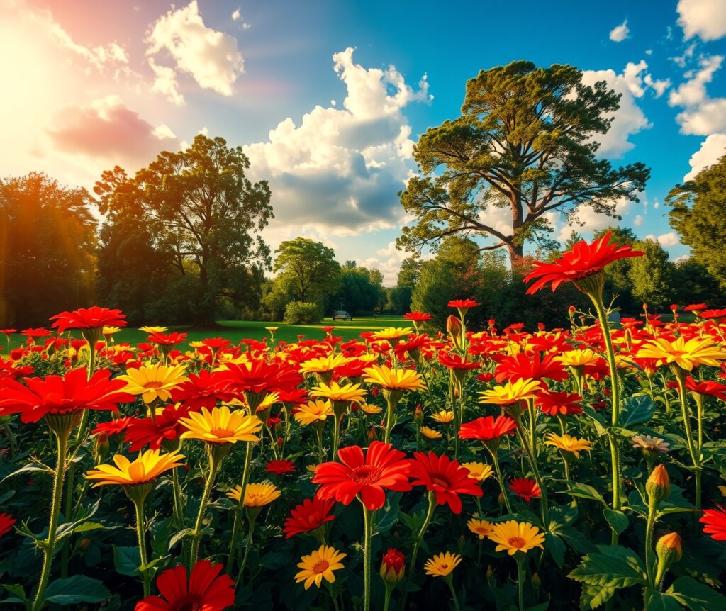 Vibrant Spectrum of Nature’s Colors – free AI stock image