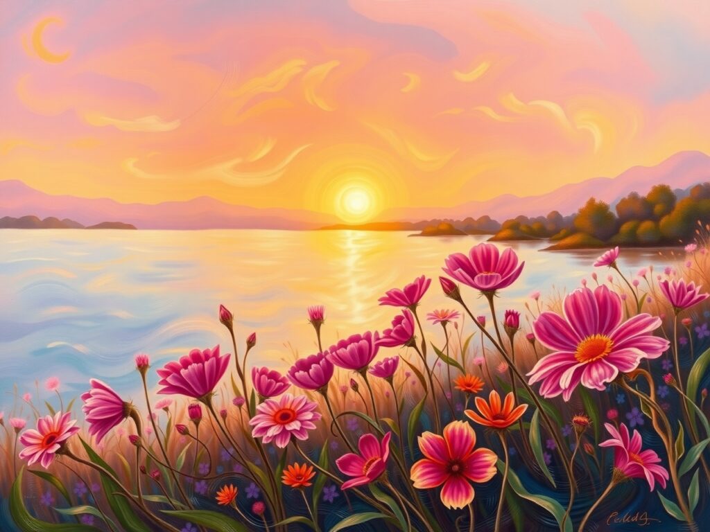 Vibrant Spectrum of Nature’s Palette – free AI stock image