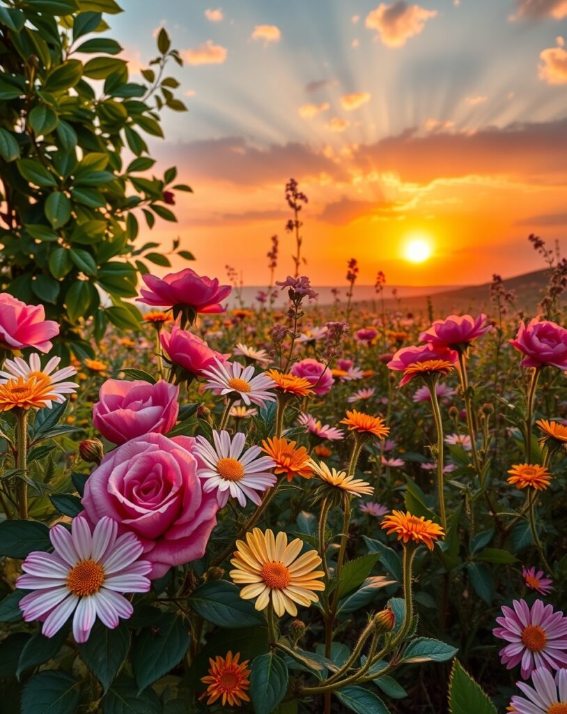 Vibrant Spectrum of Nature’s Palette – free AI stock image