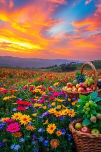 Vibrant Spectrum of Nature’s Palette – free AI stock image