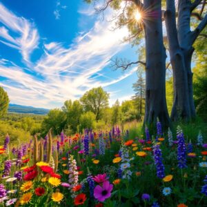 Vibrant Spectrum of Nature’s Palette – free AI stock image