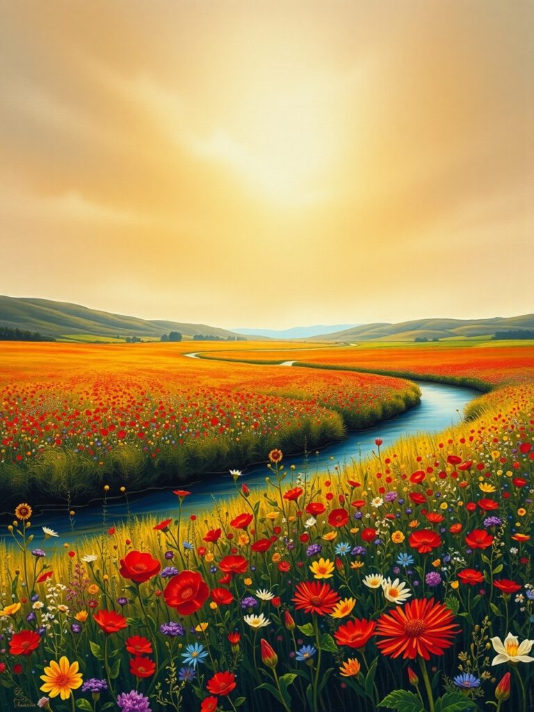 Vibrant Spectrum of Nature’s Palette – free AI stock image