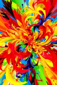 Vibrant Splash of Abstract Colors – free AI stock image