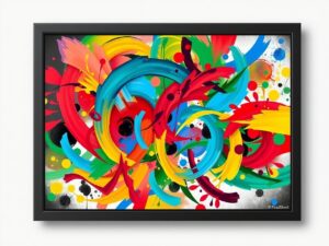Vibrant Splash of Colorful Abstract Patterns – free AI stock image