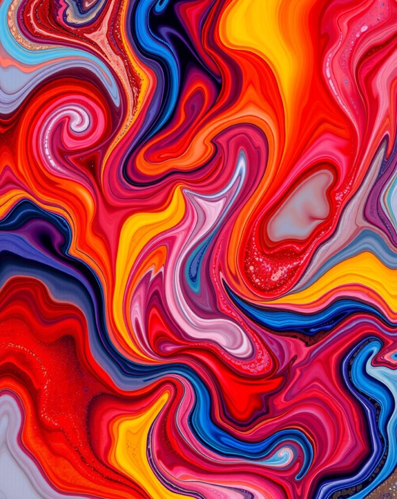 Vibrant Splash of Colorful Abstract Patterns – free AI stock image