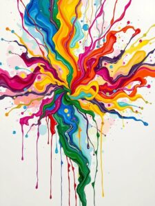 Vibrant Splash of Colorful Paints – free AI stock image