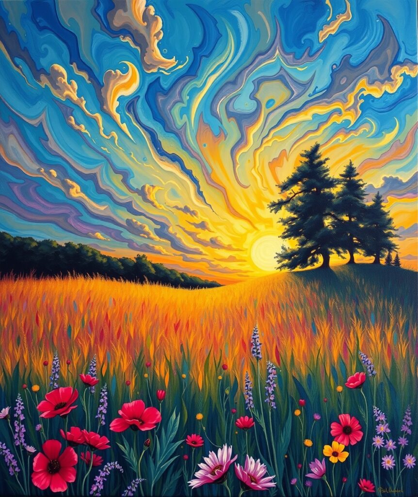 Vibrant Splash of Colors in Nature – free AI stock image