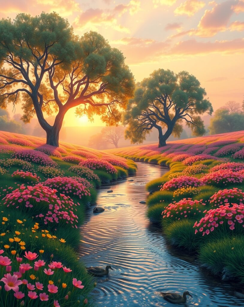Vibrant Splash of Colors in Nature – free AI stock image