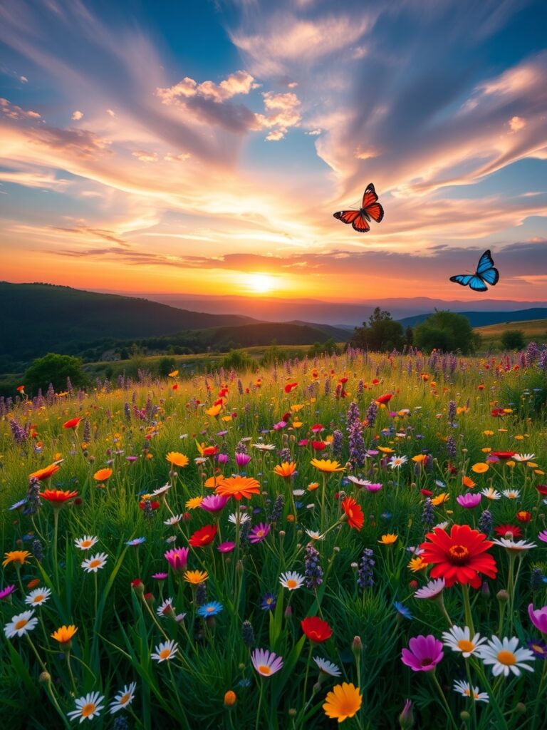 Vibrant Splash of Colors in Nature – free AI stock image