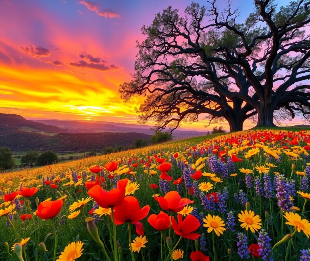 Vibrant Splash of Colors in Nature – free AI stock image