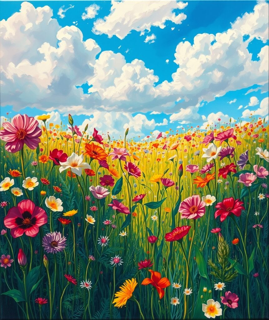 Vibrant Splash of Colors in Nature – free AI stock image