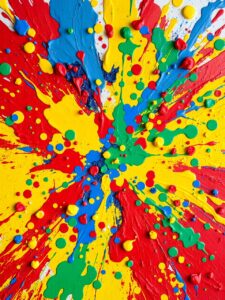 Vibrant Splash of Mixed Colors on Canvas – free AI stock image