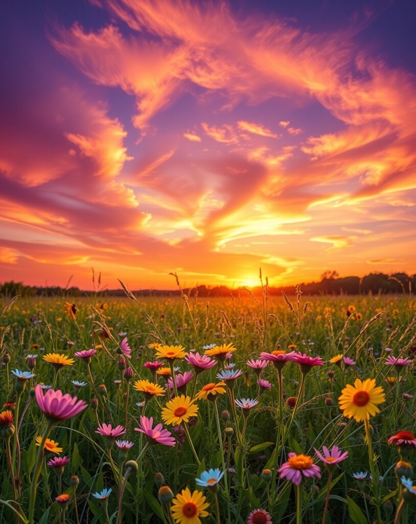 Vibrant Splashes of Color in Nature – free AI stock image