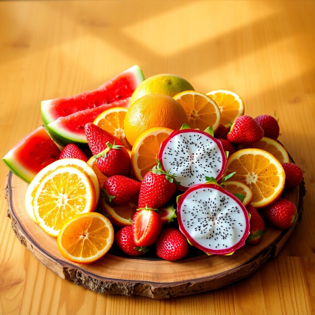 A Vibrant Spread of Fresh Fruits – free AI stock image