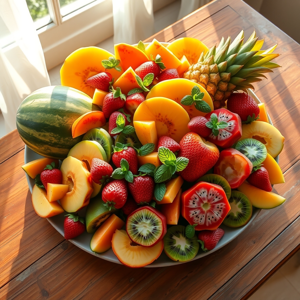 A Vibrant Spread of Fresh Fruits – free AI stock image
