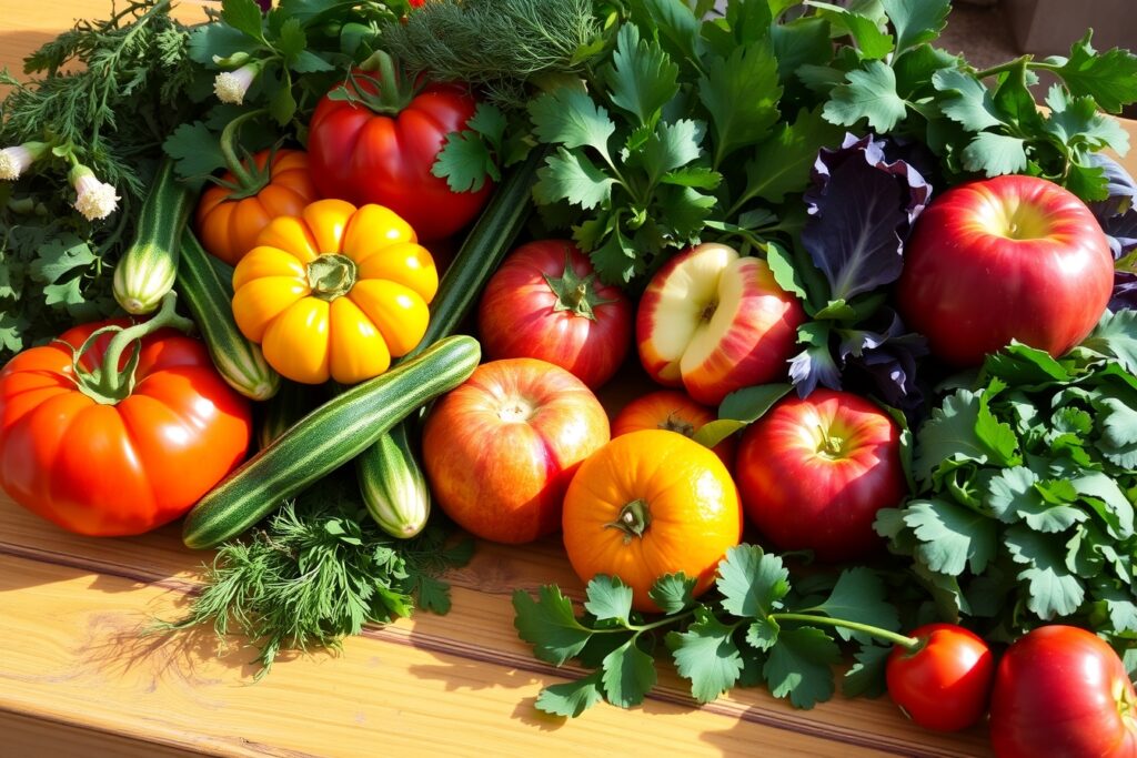 A Vibrant Spread of Fresh Local Produce – free AI stock image