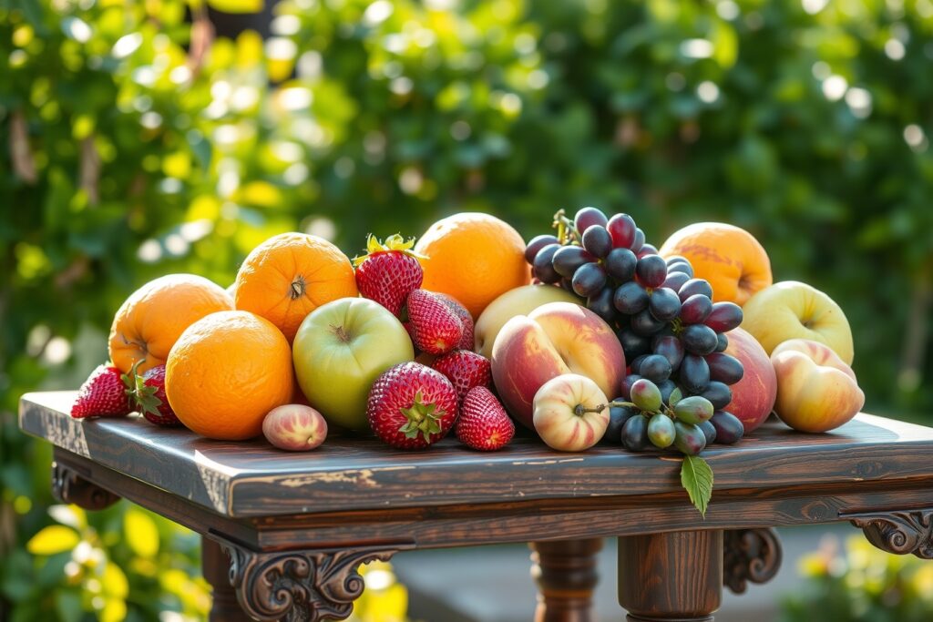 A Vibrant Spread of Fresh Market Fruits – free AI stock image