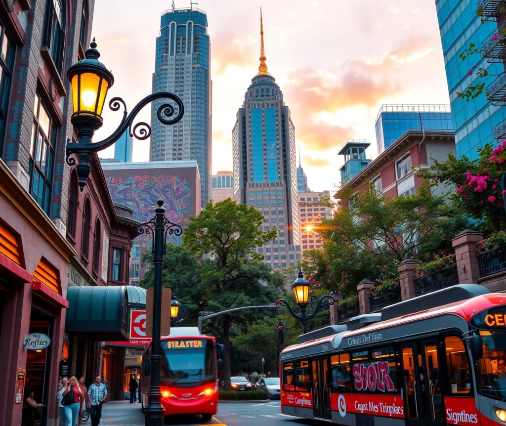 Vibrant Street Life in the City – free AI stock image