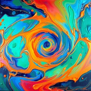 Vibrant Swirls in Abstract Harmony – free AI stock image