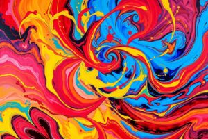 Vibrant Swirls of Abstract Color and Light – free AI stock image