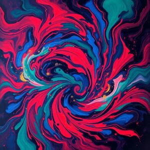 Vibrant Swirls of Abstract Colors – free AI stock image