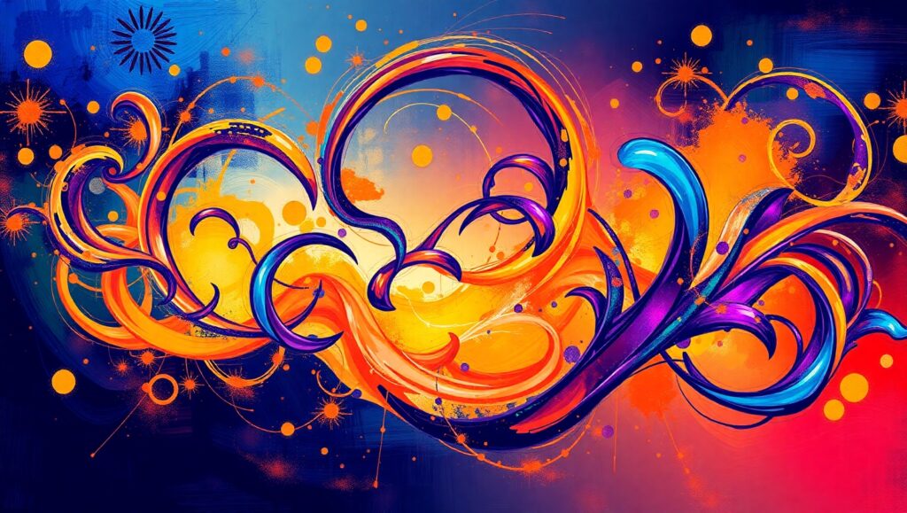 Vibrant Swirls of Abstract Energy – free AI stock image