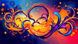 Vibrant Swirls of Abstract Energy – free AI stock image