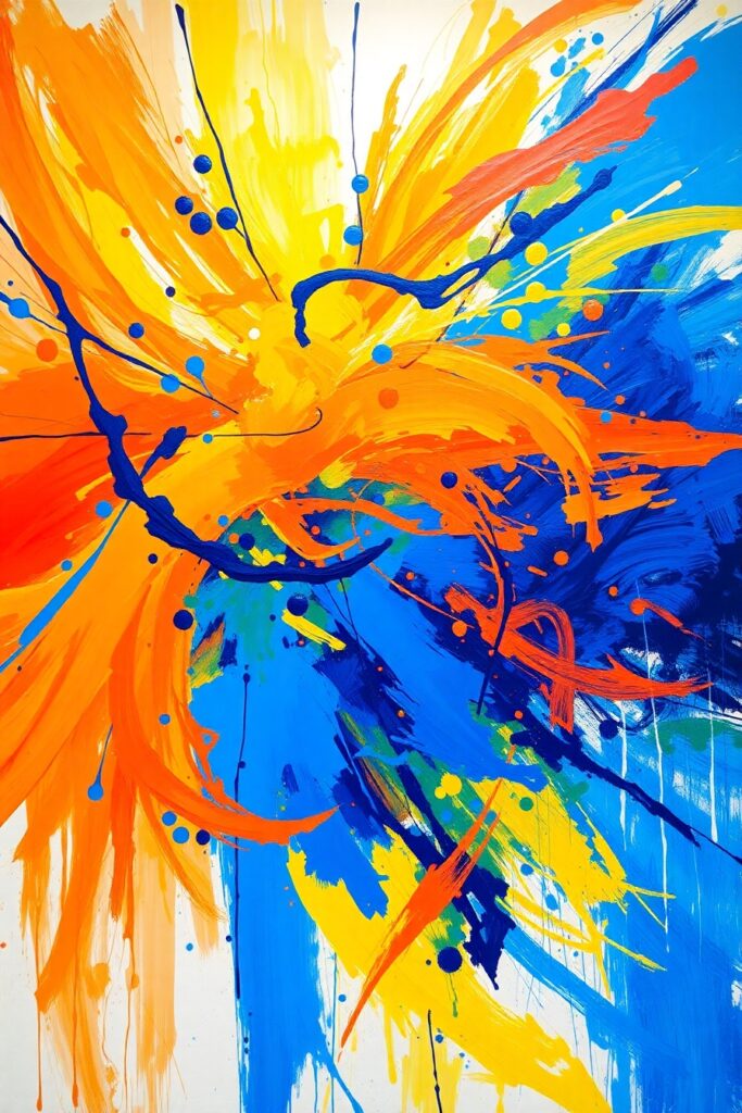 Vibrant Swirls of Abstract Expression – free AI stock image