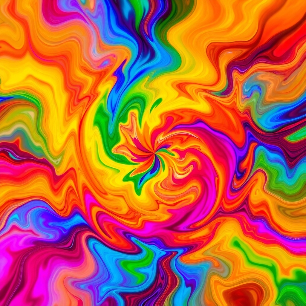 Vibrant Swirls of Color and Emotion – free AI stock image