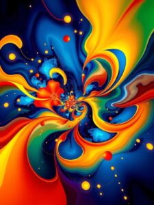 Vibrant Swirls of Color and Emotion – free AI stock image