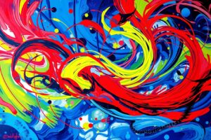 Vibrant Swirls of Color and Energy – free AI stock image