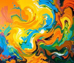 Vibrant Swirls of Color and Form – free AI stock image
