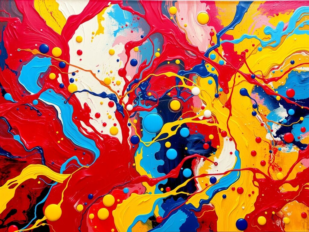 Vibrant Swirls of Color and Light – free AI stock image