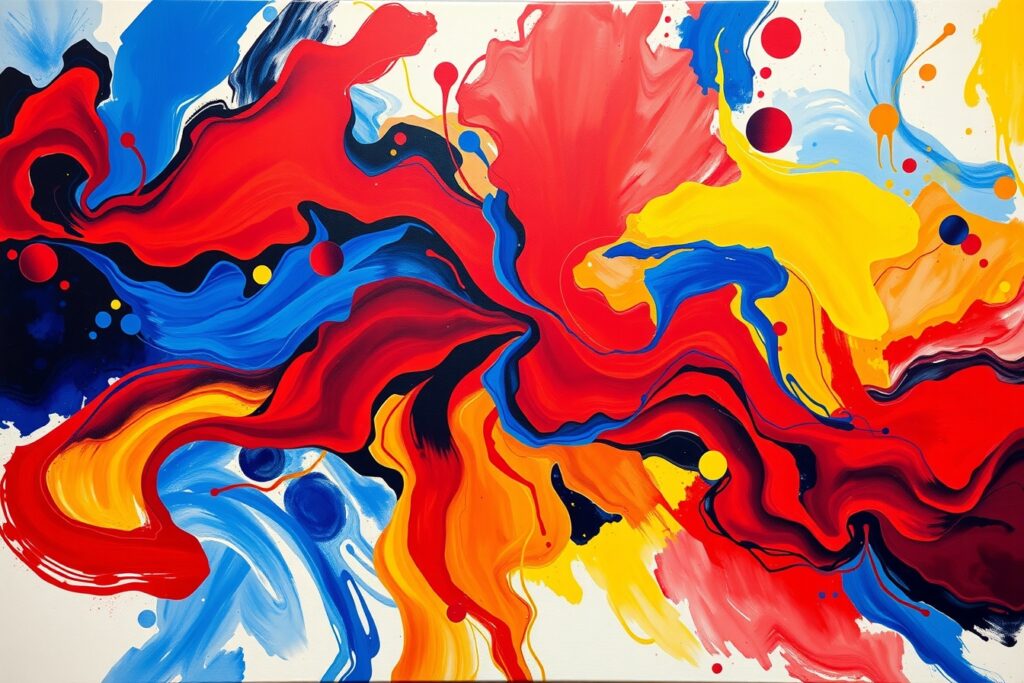 Vibrant Swirls of Color and Light – free AI stock image