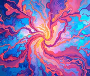 Vibrant Swirls of Color and Light – free AI stock image