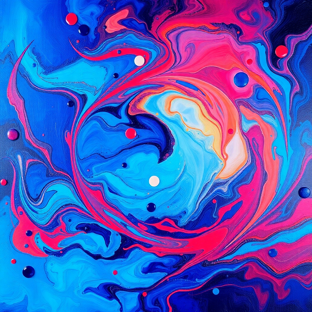 Vibrant Swirls of Color and Light – free AI stock image