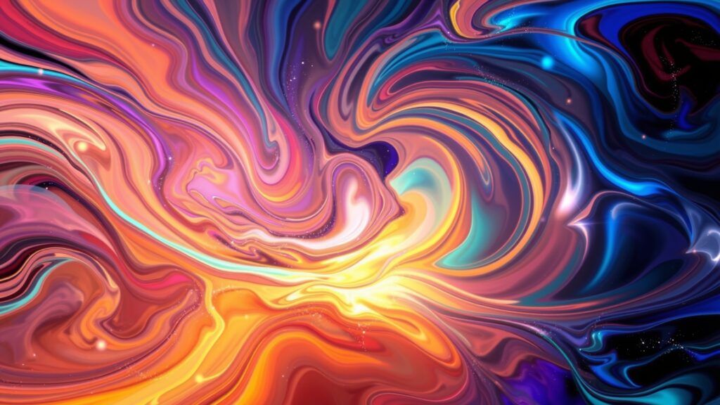Vibrant Swirls of Color in Abstract Harmony Image – free AI stock image